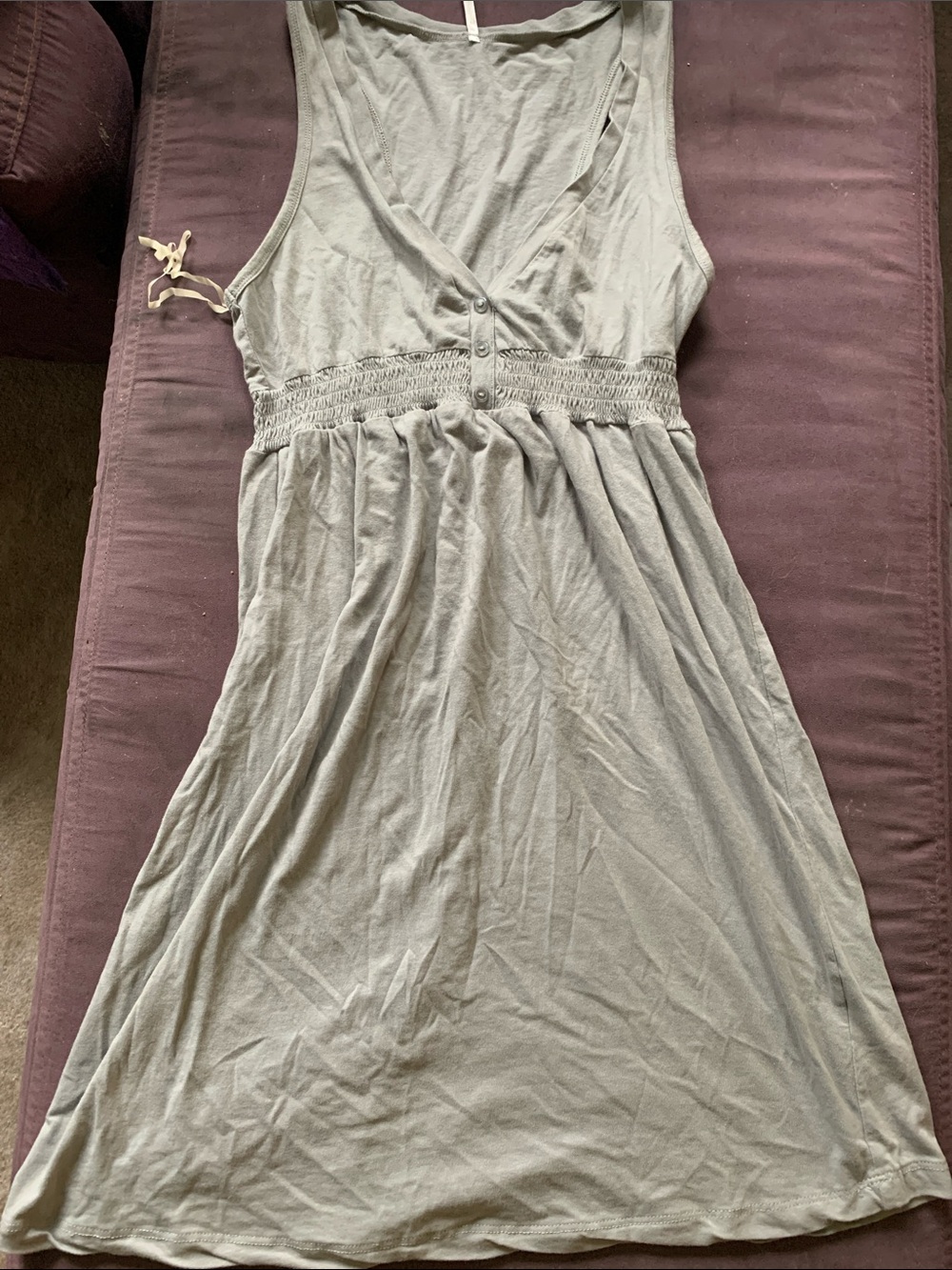 Last Call - Tresics Light Gray Sleeveless V-Neck Mini Dress